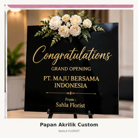 Papan Bunga Akrilik Bitung